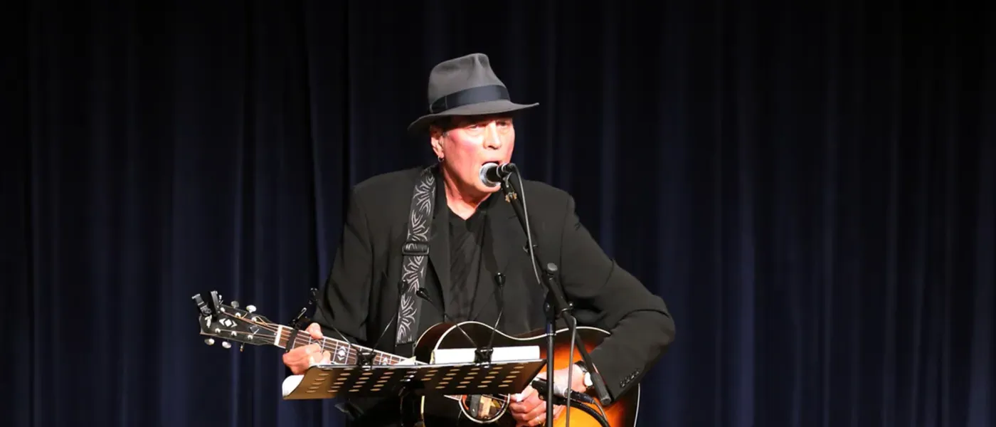 Singer/songwriter Eric Anderson performs a concert at U N E Tangier as part of Tangier Festival.